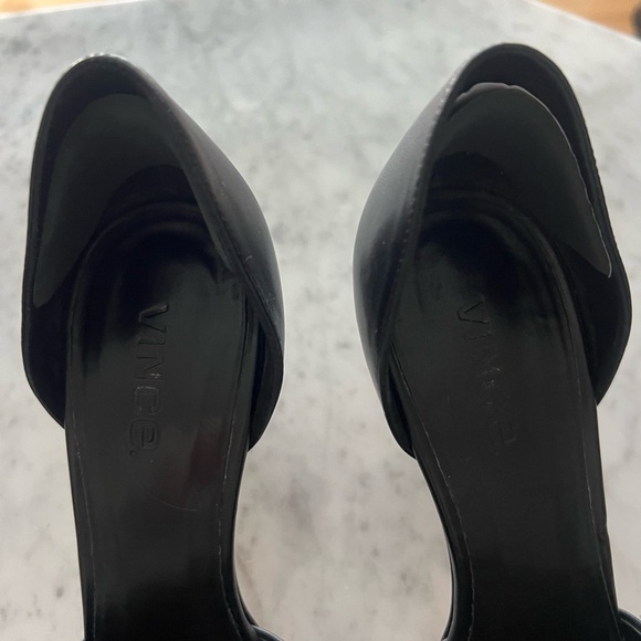 Vince Black Leather Claire D’Orsay Pumps, size 8 - Picture 6 of 7